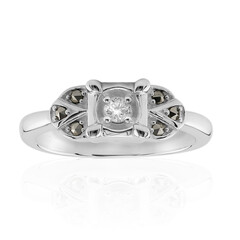 Anillo en plata con Diamante I2 (J) (Annette classic)