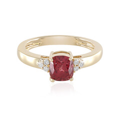 Anillo en oro con Espinela rojo noble Luc Yen (AMAYANI)