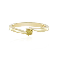 Anillo en plata con Diamante I3 amarillo