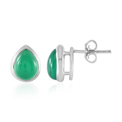 Pendientes en plata con Calcedonia verde