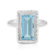 Anillo en plata con Topacio azul cielo (MONOSONO COLLECTION)