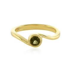 Anillo en plata con Turmalina verde