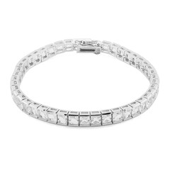 Brazalete en plata con Topacio blanco