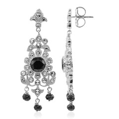 Pendientes en plata con Espinela negra (Dallas Prince Designs)