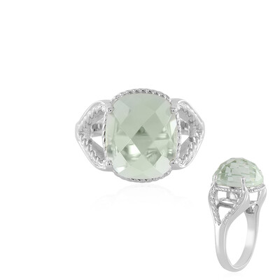 Anillo en plata con Amatista verde