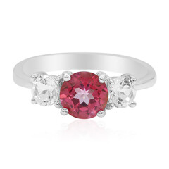 Anillo en plata con Topacio rosa