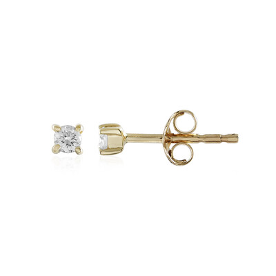 Pendientes en oro con Diamante limpio a lupa F