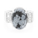 Anillo en plata con Obsidiana Copo de Nieve