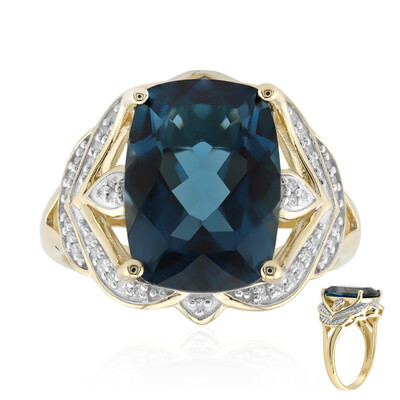 Anillo en oro con Topacio azul de Londres (Rifkind 1894 Collection)