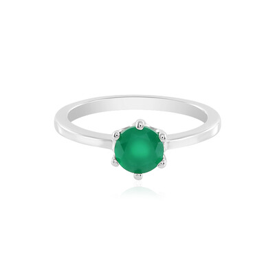 Anillo en plata con Ónix verde