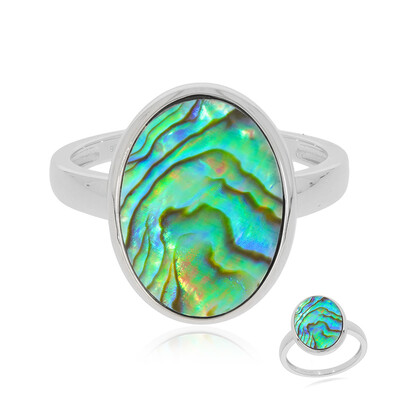 Anillo en plata con Concha de Abalone