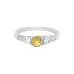 Anillo en plata con Berilo amarillo