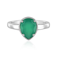 Anillo en plata con Ónix verde