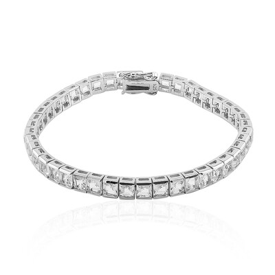 Brazalete en plata con Topacio blanco