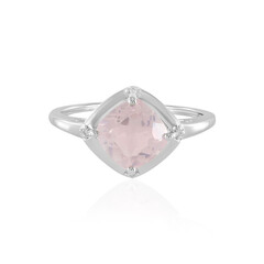 Anillo en plata con Cuarzo rosa