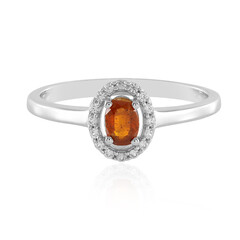 Anillo en plata con Cianita naranja de Tanzania