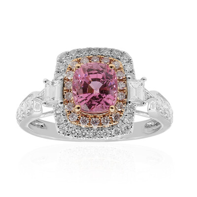 Anillo en oro con Espinela de Birmania rosa (CIRARI)