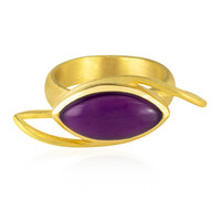 Anillo en plata con Calcedonia morada