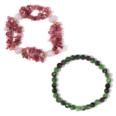 Brazalete con Turmalina rosa de Nigeria