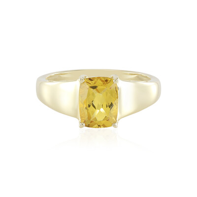 Anillo en oro con Berilo dorado