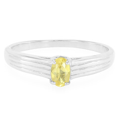 Anillo en plata con Berilo amarillo