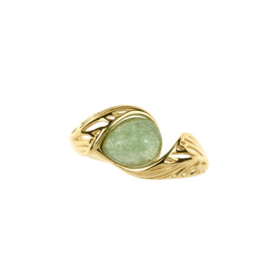 Anillo en plata con Cuarzo verde (dagen)