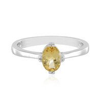 Anillo en plata con Berilo amarillo