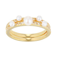 Anillo en plata con Perla blanca Freshwater