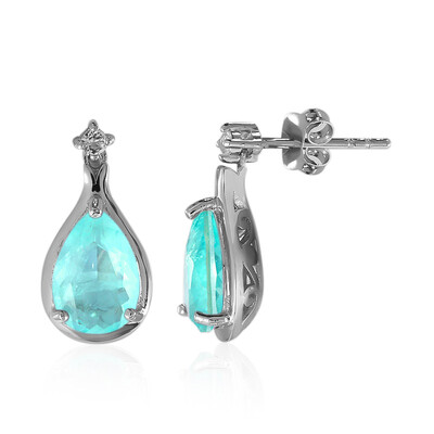 Pendientes en plata con Cuarzo azul pastel