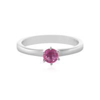 Anillo en plata con Zafiro rosado