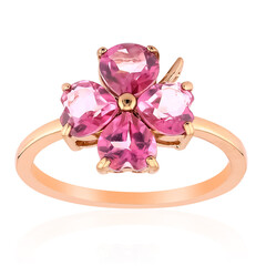 Anillo en plata con Topacio rosa