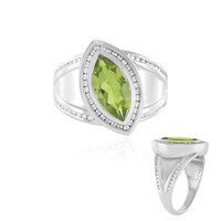 Anillo en plata con Peridoto (de Melo)