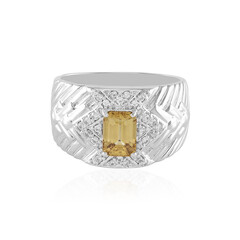 Anillo en plata con Zircón amarillo (de Melo)