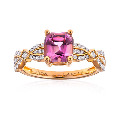 Anillo en oro con Diáspora rosa (AMAYANI)