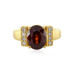 Anillo en plata con Zircón cognac