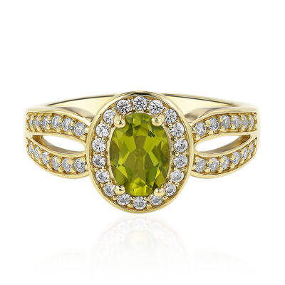 Anillo en plata con Peridoto de Arizona