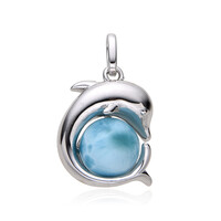 Colgante en plata con Larimar