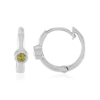 Pendientes en plata con Diamante I3 amarillo