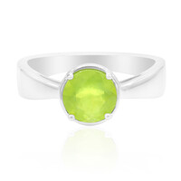 Anillo en plata con Ópalo verde de Brasil