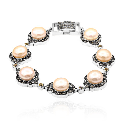 Brazalete en plata con Perla Freshwater (Annette classic)