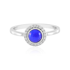 Anillo en plata con Ópalo azul de Etiopía