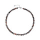 Collar en plata con Obsidiana Copo de Nieve rojo