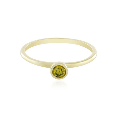 Anillo en oro con Diamante amarillo I2