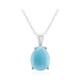 Collar en plata con Larimar