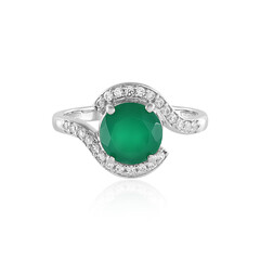 Anillo en plata con Ónix verde