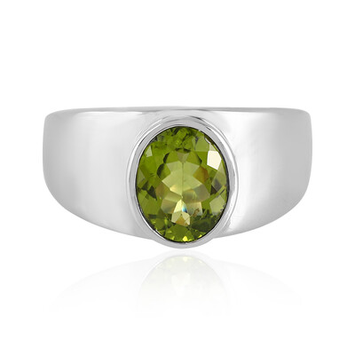 Anillo en plata con Peridoto de Arizona