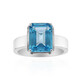 Anillo en plata con Topacio azul suizo (Pallanova)