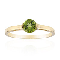 Anillo en oro con Peridoto de Arizona