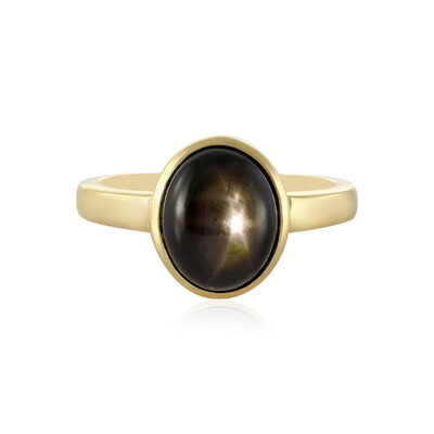 Anillo en plata con Zafiro estrella negra