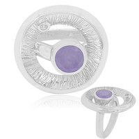 Anillo en plata con Jade lavanda